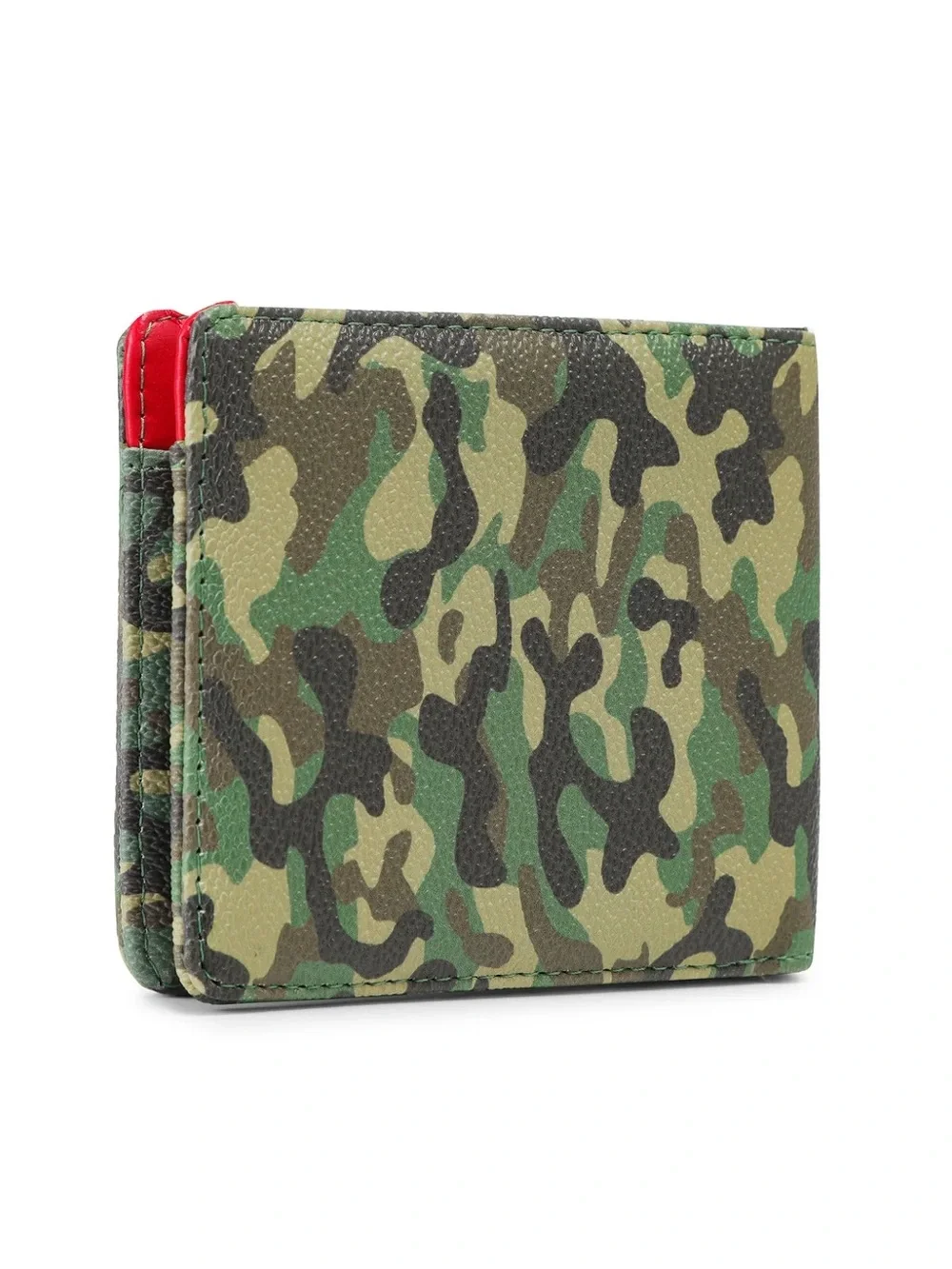 Von Dutch Camo Overprint Vegan Leather Bi Fold Wallet